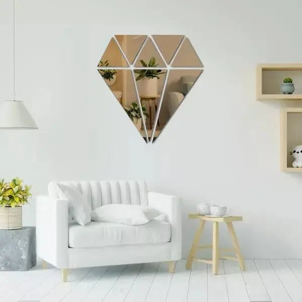 Acrylic Diamond Mirror Wall Stickers Wall Sticker None 